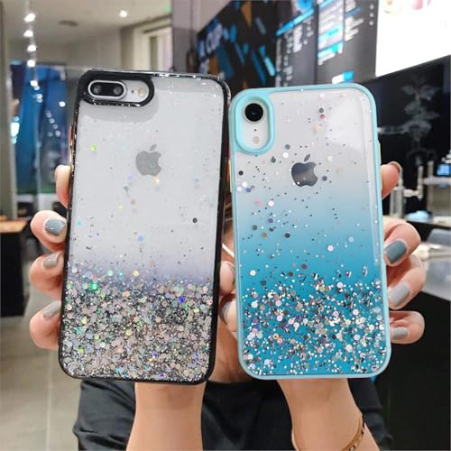 Image of VONZEE Electroplated Clear Transparent Cover for iPhone XR Case 6.1 inch Luxury TPU Cover Full Body & Camera Protection for Each Lens Bumper Cases for Men & Women (Mint Green)
