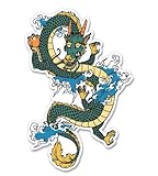 GT Graphics Japanese Dragon - 3' Vinyl Sticker - for Car Laptop I-Pad Phone Helmet Hard Hat -...