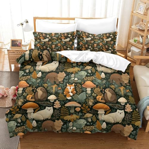 Housse de couette fleurie microfibre 260x220 cm avec taies - 3