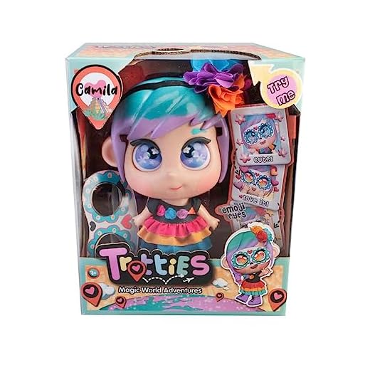 Trotties - Camila, muñeca Mexico de la Serie de Dibujos, con Traje Tradicional del país, máscara de Catrina y Flores en el Pelo, niños y niñas Desde 3 años, Famosa (TFT18000)