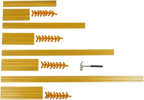 Miniatura 7 de 4 soportes dorados para flores de boda, jarrón geométrico de metal, soporte rectangular para flores para centros de mesa de boda, estante de flores