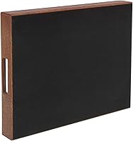 Vista 8 de HofferRuffer Bandeja rectangular de servir con asas con agujeros para mesa de café, desayuno, té, comida, bandeja de servicio para mostrador