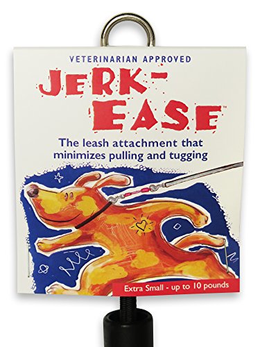 JERK-EASE Patented Shock Absorber Bungee Dog Leash Attachment, Extra Small (up to 10 pounds), Black