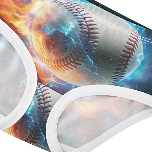 Cotton Girls Underwear Toddler Baseball Blue Red Flames Night Cute Panties Girl Animals Kids Briefs Undies 2t4