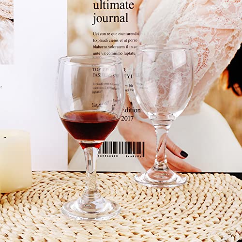 Btgllas 120Ml 4 Ounce - Set Of 6 Classic Red Wine Glasses Durable Clear White Lead-Free Glass Cup For Party (Glass, 6Pcs4Oz) #TOP5