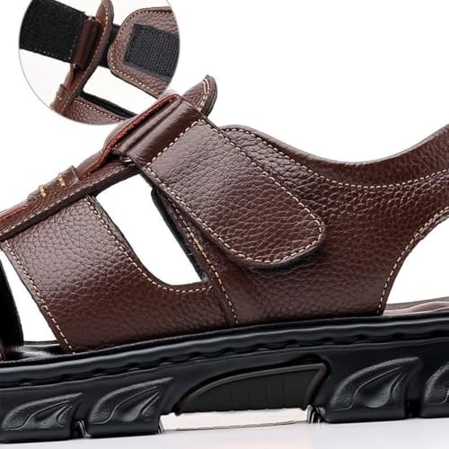 Premium Comfort Cut Out Leather Flip-back Convertible Outdoor Sandals Sildes Summer Slippers For Men Indoor Footwear4