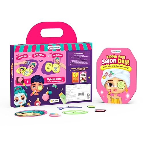 Image of LoveDabble Pretend Play Cosmetic&Makeup Kit|Yippie Yay! Salon Day!-Lovedabble|Girl Makeup Toys|Birthday Gift for Girls&Kids|for Ages 3 4 5 6 7|18 Pieces Girl Makeup Toys|Cosmetic Kit for Girls, Pink