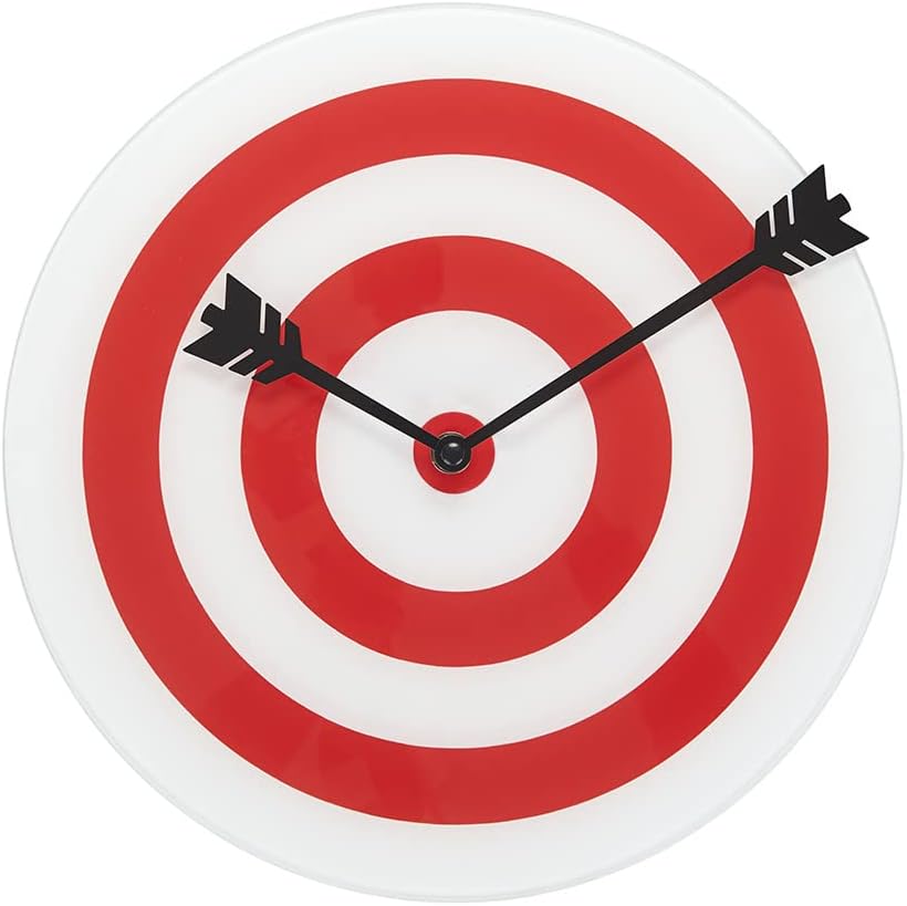 Balvi Wall clock Target Red And White colour A different wall clock Glass 30 cm