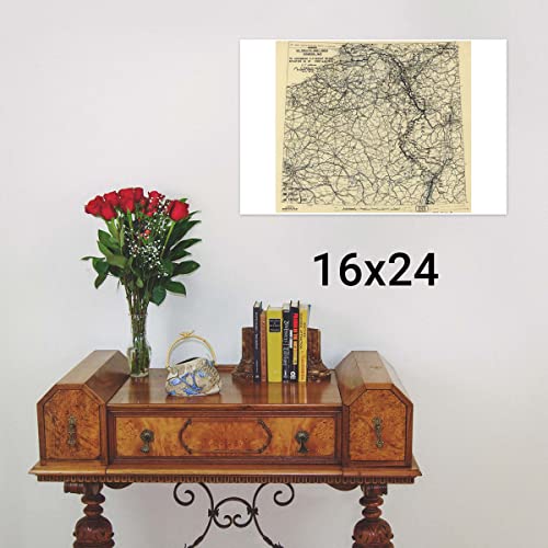 History Prints Wwii Map - Hq 12Th Army Group Situation Map - March 11,1945 Declassified - 24 X 36 Inches #TOP2