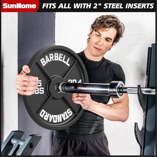 Image of SunHome Smith Machine, 2000LBS Power Cage Squat Rack with Smith Bar, LAT Pull-Down Systems, Cable Crossover Machine for Home Gym