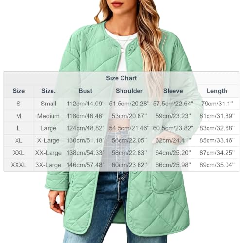 Quilted Jackets for Women Warm Mid Length Lightweight Puffer Coats - image 5