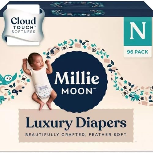 Image of Milm Baby Diapers – Ultra Soft, Leak-Proof, Hypoallergenic Disposable Diapers (Newborn)