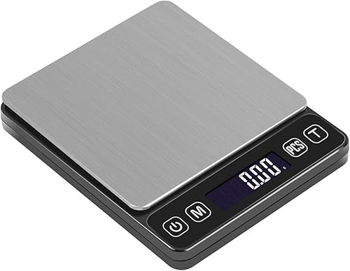 Báscula digital de cocina, báscula digital de cocina de alimentos de acero inoxidable, pantalla LCD grande, apagado automático, función de tara,