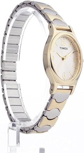 Miniatura 5 de Timex T26301 Kendall Circle - Reloj con correa de expansión de acero inoxidable de dos tonos para mujer BlancoTwo-ToneWhite Reloj de cuarzo