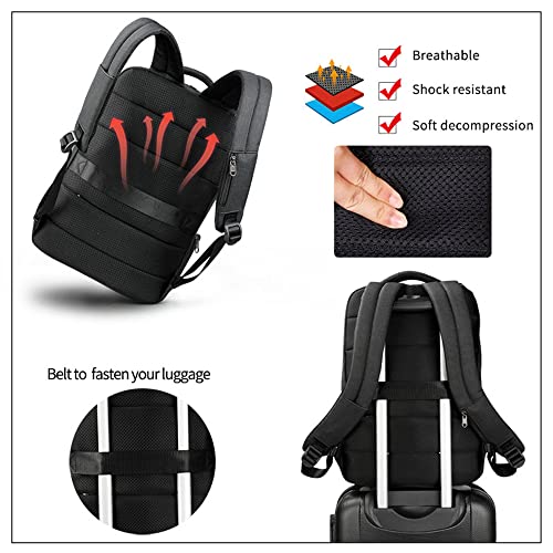 Mochila executiva masculina, tecido Oxford impermeável e resistente ao desgaste 15,6 polegadas mochi
