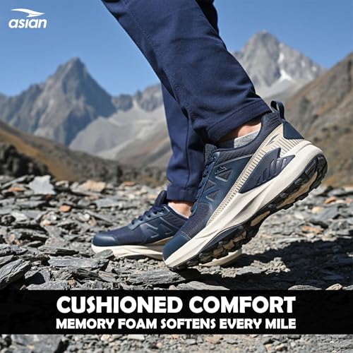 Image of ASIAN Everest-07 Men's Trekking & Hiking Shoes | Rugged All-Terrain Grip Sole, Strong Supportive Fit, Durable Outdoor Shoes, Anti-Slip Traction & Stability for Treks & Hiking
