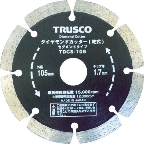 TRUSCO(�g���X�R) �_�C�������h�J�b�^�[ 200X2.2TX7WX25.4H �E�F�[�u TDCW-200