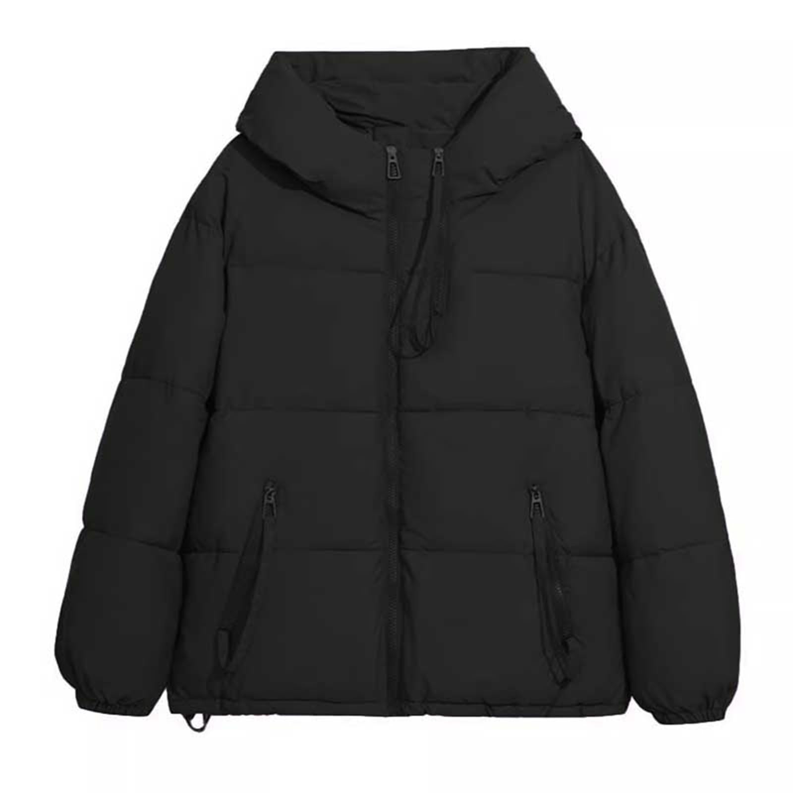 Generisch Cappotto invernale da donna invernale spesso piumino corto elegante cappotto caldo per il freddo