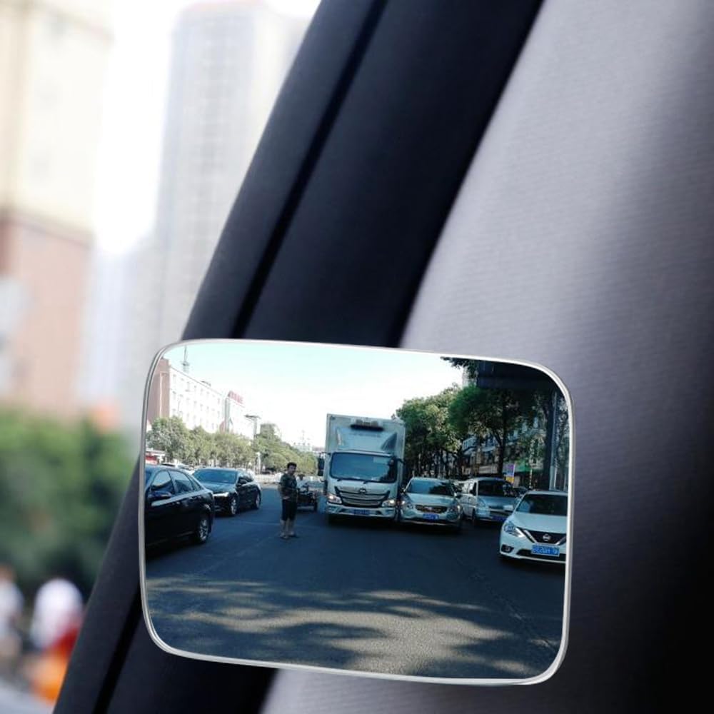 JSCARLIFE Car Blind Spot Mirrors, Cubicle Mirror for Personal Safety and Security Desk Rear View Monitors or Anywhere