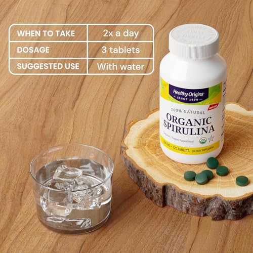 Healthy Origins Organic Spirulina Tablets