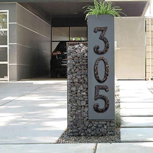 image for TripDock 6 Inch House Numbers- Rustic Cast Iron Home Address Number- F