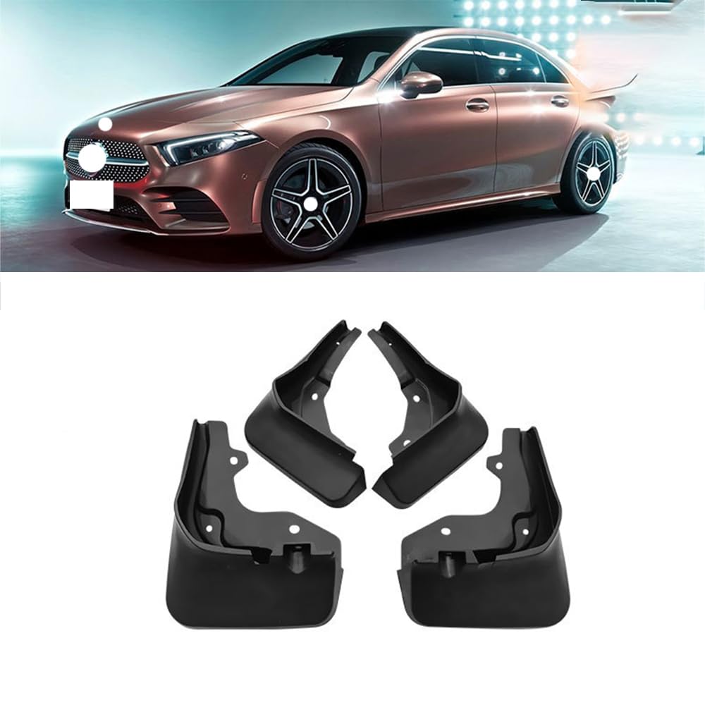 RJQXZXGQ Car Mud Flaps, for Benz A-CLASS 2019-2022 sedan sport Front & Rear Car Mud Flaps, Splashproof Tough Auto Splash Guards Fenders