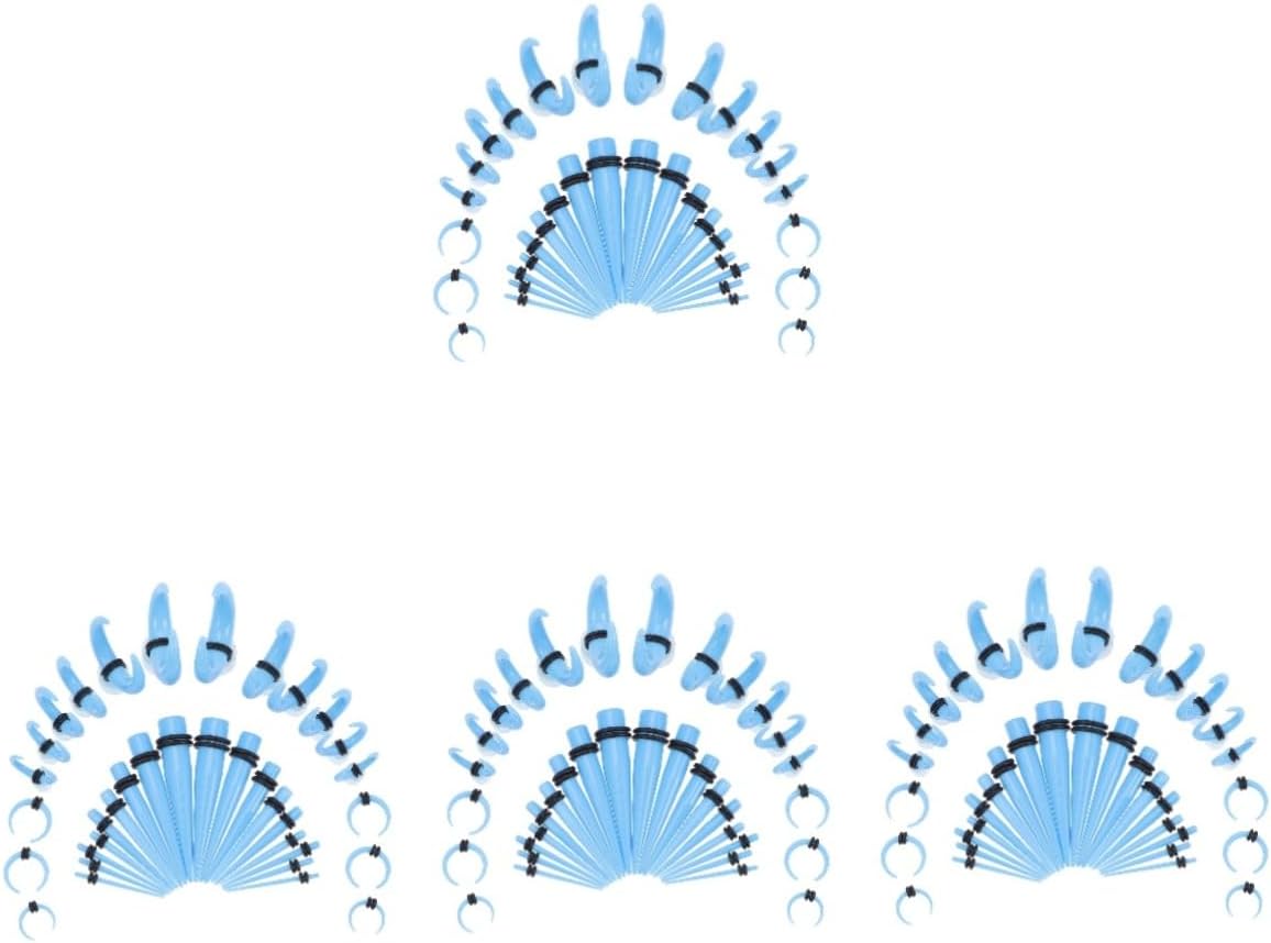 GALPADA Pointed Ears with Extended Horns Pierced Earring Backs Ear Piercing Stretcher Ear Gauges Round Earring