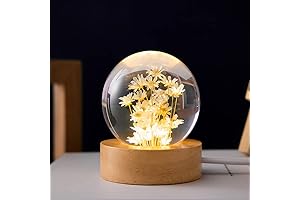 Flower Crystal Ball Night Light - Captivating Daisy Gifts