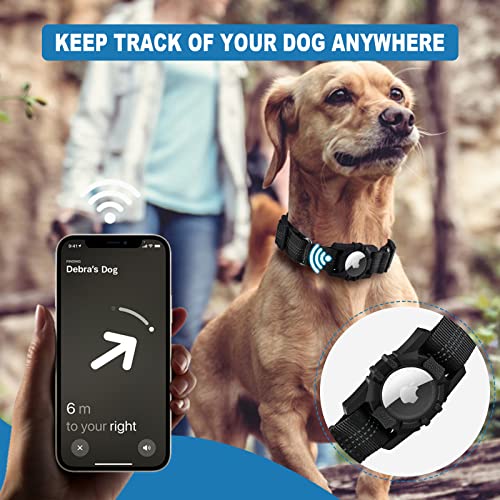 Dog Collar for Airtag, Reflective Adjustable Pet Collar for Apple
