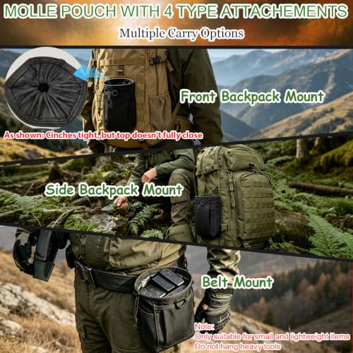 Image of 2Set Tactical MOLLE Dump Pouch with 12 Attachment Backpack Belt Accessories