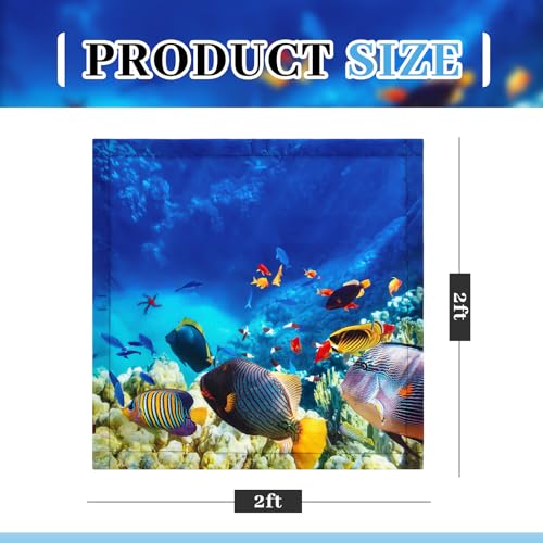 Image of VIHOSE 4 Pcs 2 x 2 Feet Fluorescent Light Covers for Ceiling Lights Classroom Magnetic Light Filters for Reducing Harsh Glare Flicker for Office Classroom Home Drop Ceiling(Sea)
