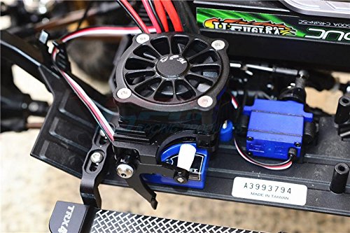 GPM for Traxxas TRX-4 Trail Defender Crawler/TRX-6 Mercedes-Benz G63 Upgrade Parts Aluminum Motor Cooling Fan with Easy Switch - 1 Set Green