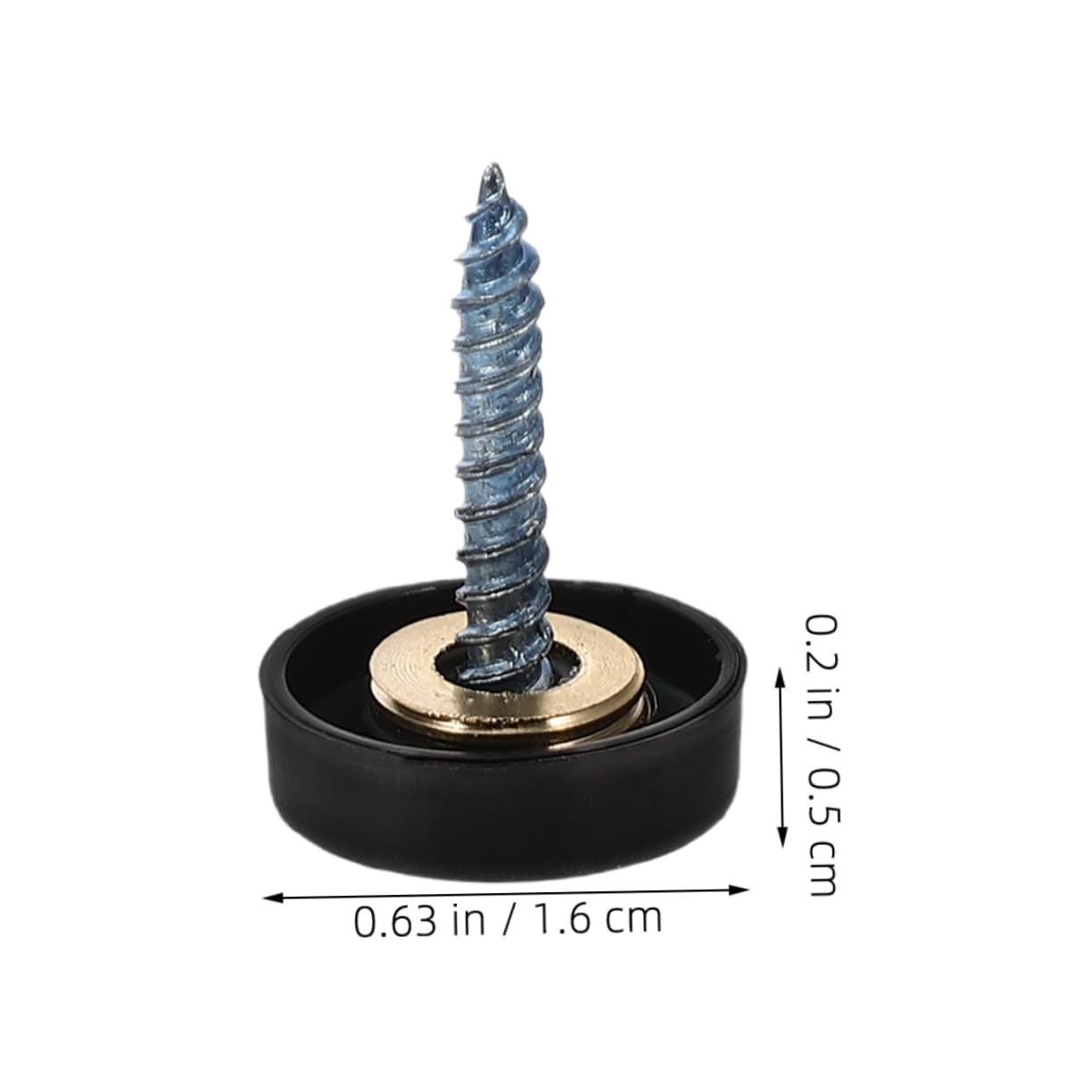 12 Pcs Stainless Steel Decorative Mirror Screws with Black Caps