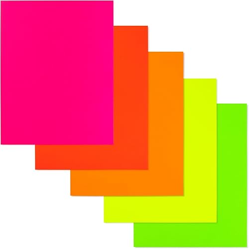 Miniatura 7 de Hygloss Cartel de neón  Papel de cartulina fluorescente de doble cara de 22 x 28 pulgadas  100 hojas, 10 puntos de grosor  Ideal para carteles,