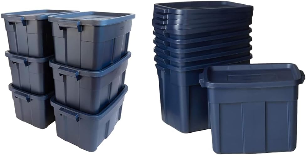 Amazon.com - Rubbermaid Roughneck Storage Totes 14 Gal, Durable ...