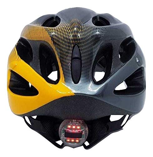 Capacete Ciclismo Tsw Raptor 2019 Com Sinalizador Led Preto/cinza/laranja