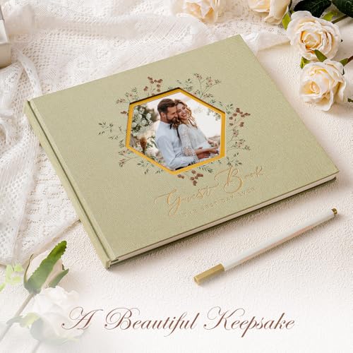 Image of molekaus Wedding Guest Book Hardcover 8 inch x 10 inch,100 Pages