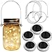 Homeleo 5-Pack Warm White Solar Mason Jar Lid Insert, Solar Powered LED Mason Jars Light Up Lid(Jars Hangers NOT Included)