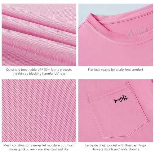 Image of BASSDASH Men's UPF 50+ Performance Long Sleeve T-Shirt UV Sun Protection Fishing Hiking Sports Shirts