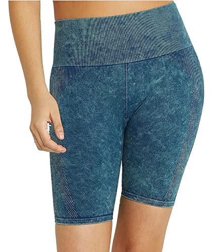 Champion Women's, Infinity Seamless, Comfortable Moisture-Wicking Bike Shorts, Classic Script, 7" Inseam, Fresh Teal, X-Large #TOP9