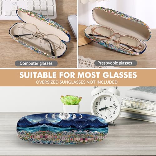 Image of Glasses Case Hard Shell,Portable Protective Eyeglasses Case, Eyeglass Holder Box with Cleaning Cloth,for Women Men