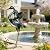 chisheen Crane Garden Statue Sculpture, Metal Heron Outdoor Decor, Yard Art Bird Decoy for Backyard Pond Patio Porch Lawn Decorations
