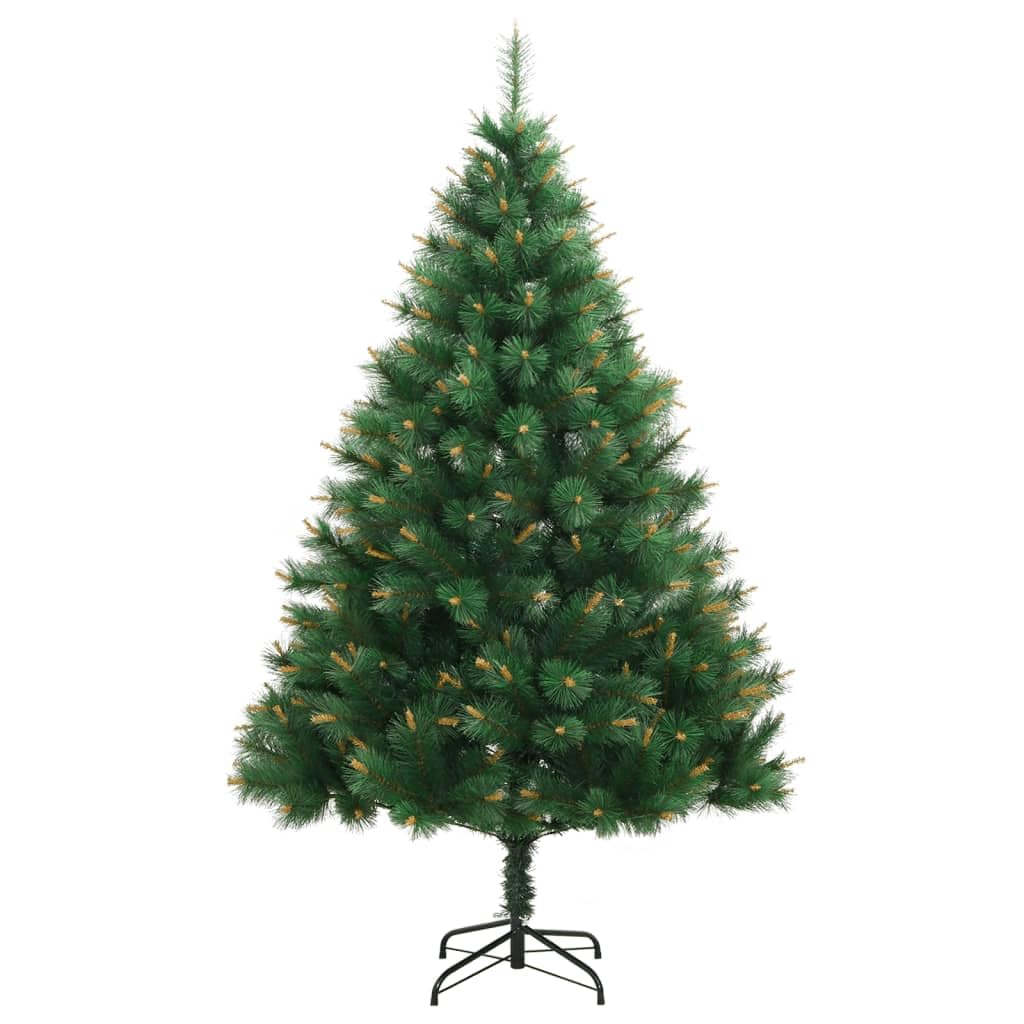 Árbol de Navidad sin caída de hojas de 150 cm con montaje rápido de bisagras y soporte estable