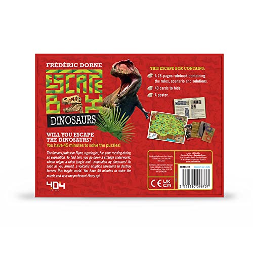 404 On The Board Escape Box Dinosaurs | Room In A Fun For Family Game Night Puzzle Solving Kids And Adults Ages 5+ 2-5 Players Average Playtime 45 Minutes Made By Board, Multicolor (Qcqeb02En) #TOP2