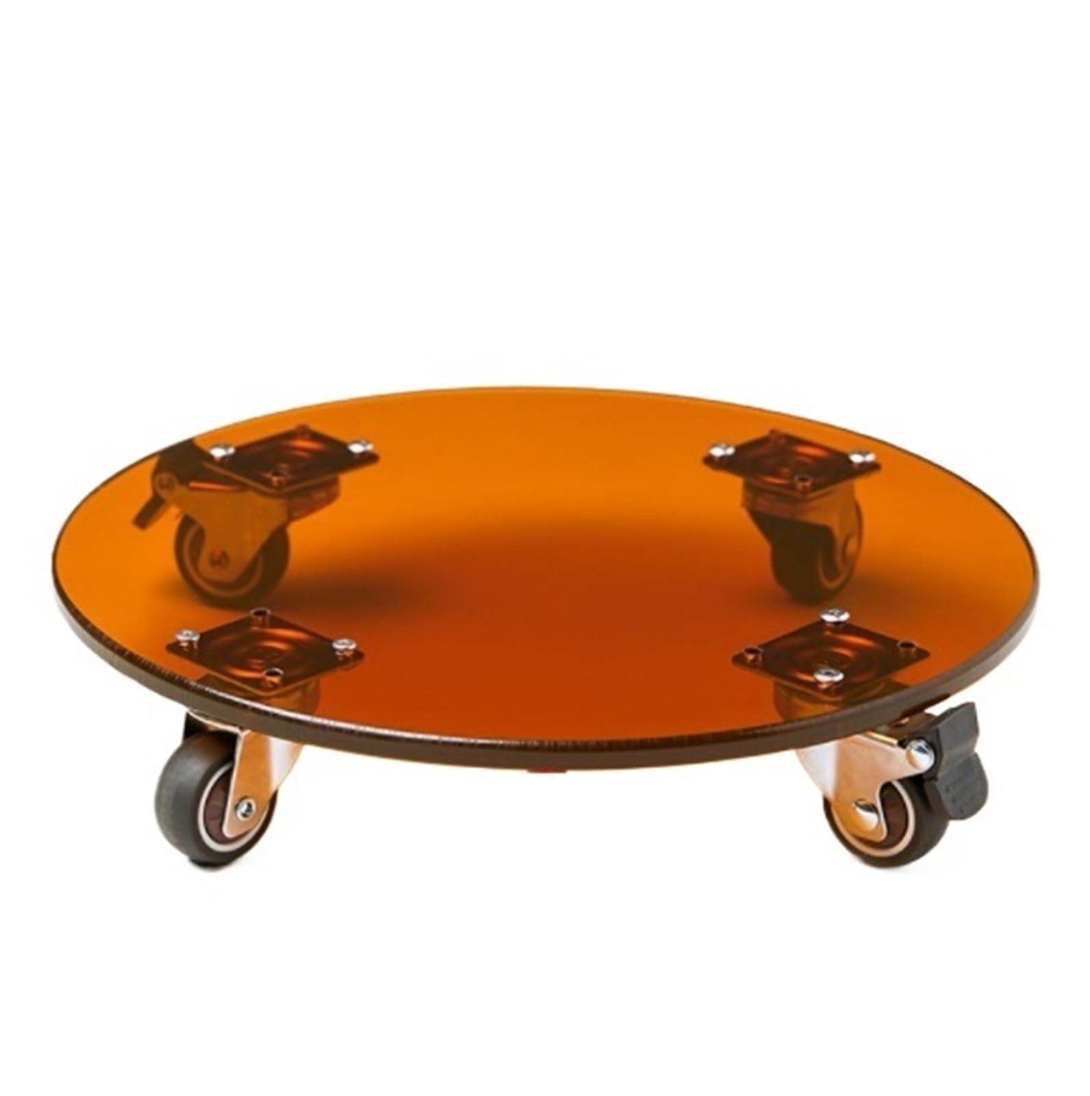 AZHKJKZH Plant Caddy Plant Cart With Wheels Round Flower Pot For Indoor And Outdoor Use With Wheels(Orange,35CM)