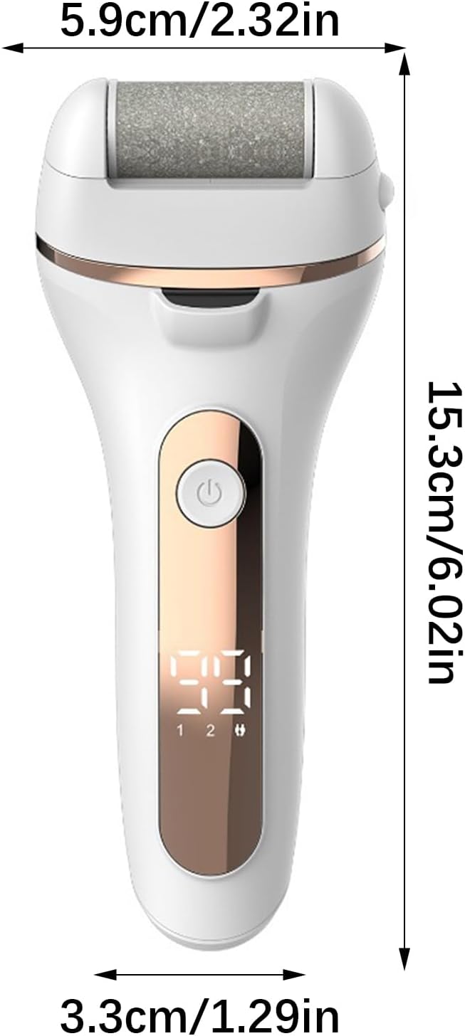 Cordless Callus Shaver with IPX5 Feature and Lightweight Body for Easy Handling and Handheld Pedicure Tool