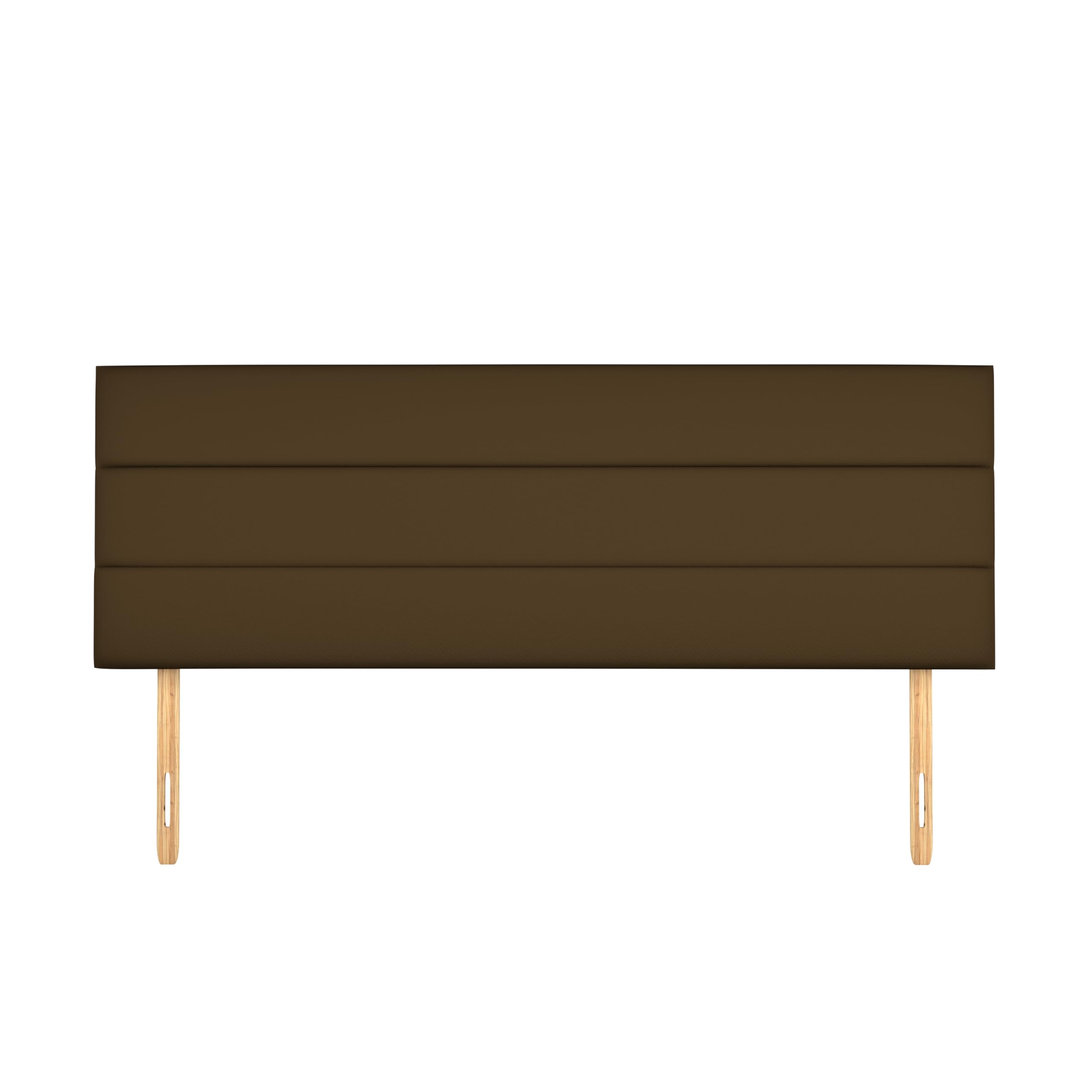 SANA SLEEP Dublin Damask Cotton HeadBoard - Luxury 20" Upholstered Design for Divan Beds - Multiple Fabric Options for Bedroom and Hotel Furniture - 4FT Small Double - Brown — image 1