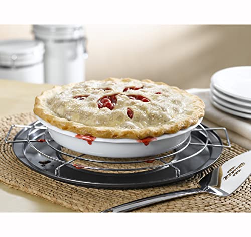 Nifty Pizza And Pie Baking Rack – Built-In Drip Pan, Multipurpose, Non-Stick Chrome Finish, Dishwasher Safe, Heavy-Duty Design, Bake Pies Evenly Every Time #TOP1