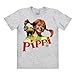 Produktbild Logoshirt Herren Pippi  Nilsson Crew Hals Kurze Ärmel T-Shirt Gr. XXX-Large, Grey - Graumeliert