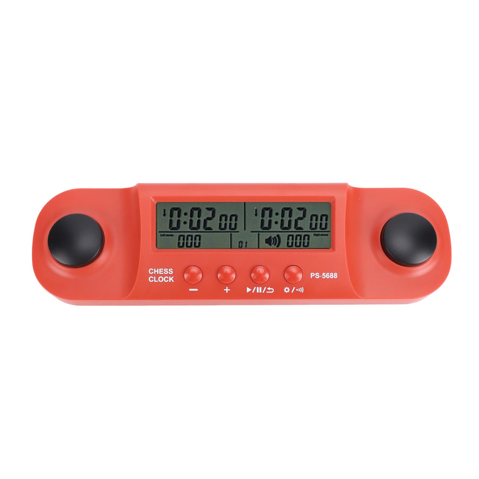 EMUKOEP Orologio da Scacchi con Display HD, Timer per Scacchi Internazionali, Cinesi, Portatile Ed Elegante, a Prova di Impatto (Rossa)
